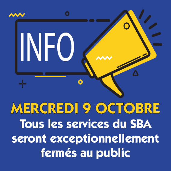 SBA – Fermeture exceptionnelle